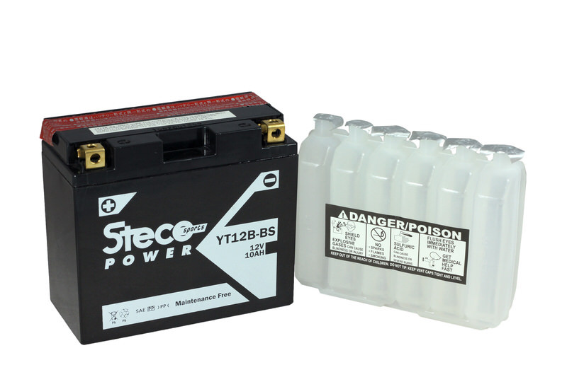 Batterie moto 12V Steco YTX12-BS